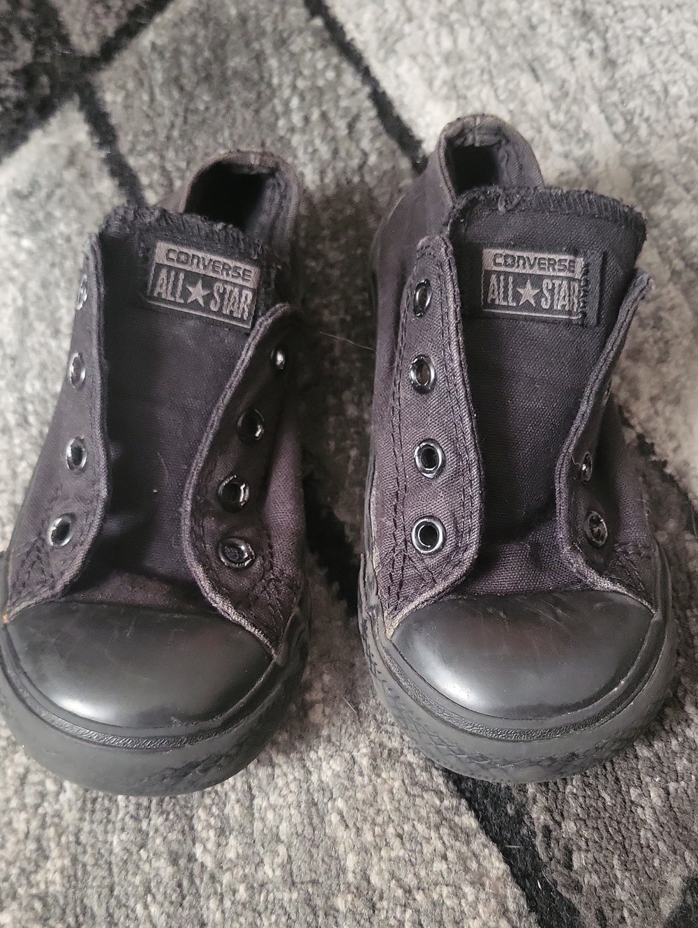 Converse Kids Black Canvas All Star Sneakers